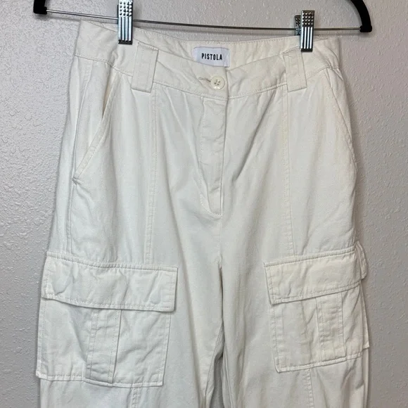 Pistola Morgan Cargo High Rise‎ Pants in Cream - size 25 - Picture 6 of 15
